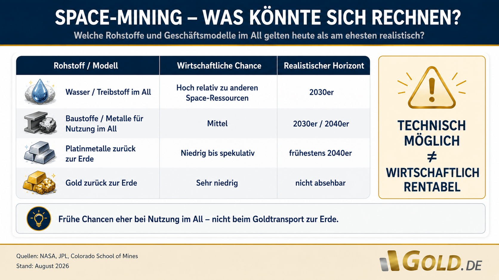 Machbarkeit und Wirtschaftlichkeit von Space Mining