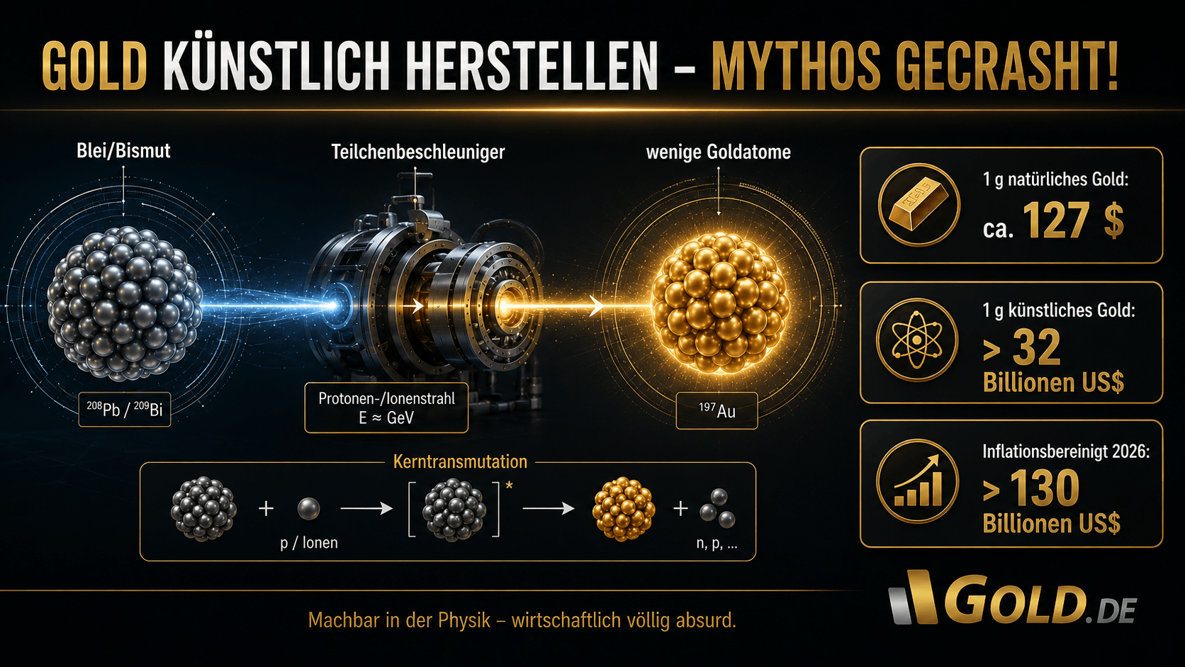 Gold künstliche erzeugen