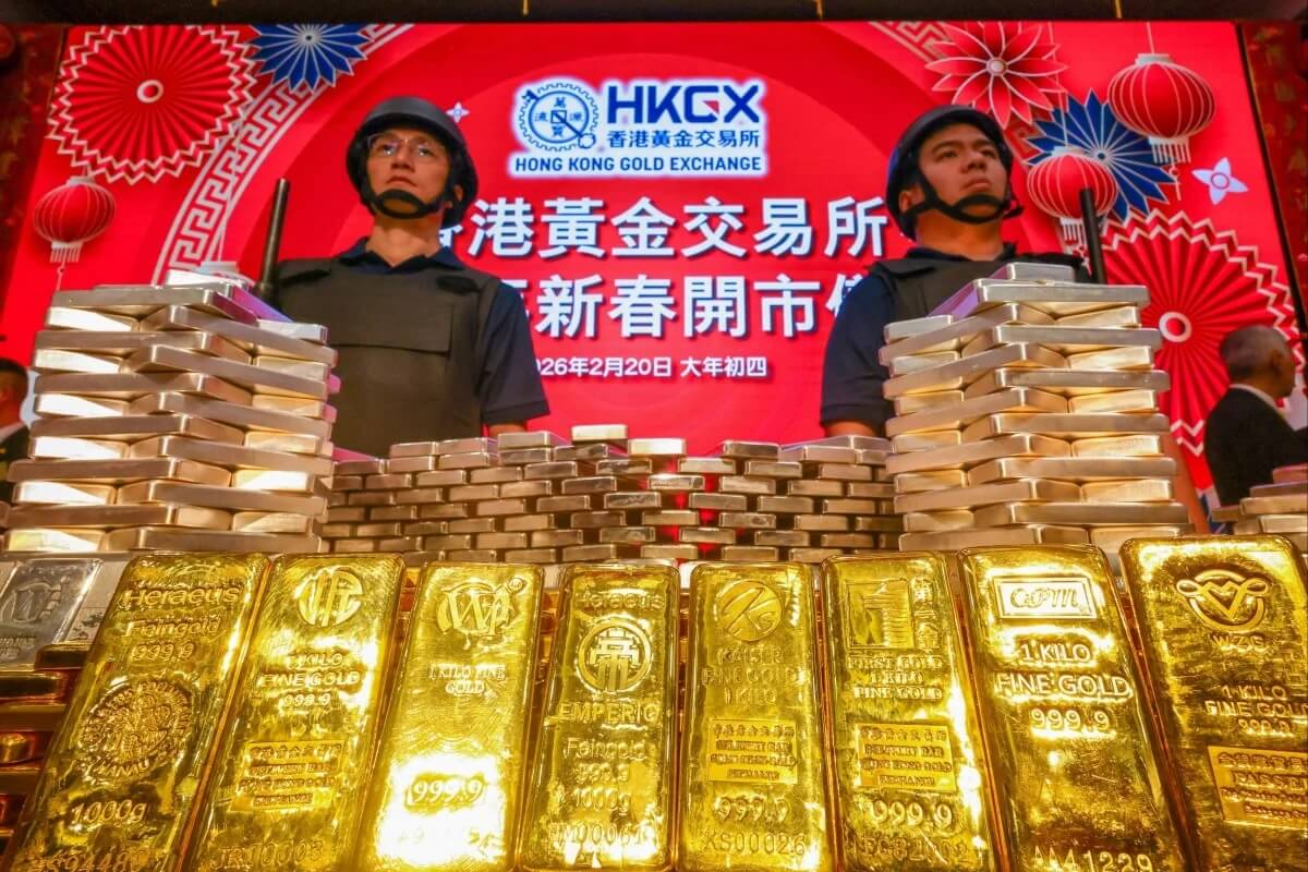 Goldbarren in Hongkong