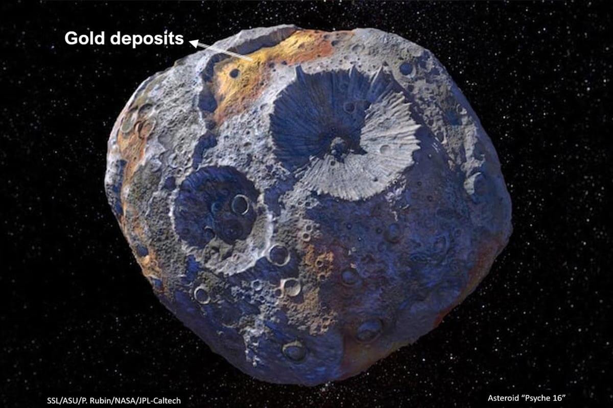 Goldvorkommen Metall-Asteroid „Psyche 16“